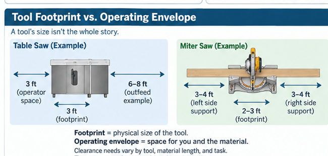 Tool Footprint Vs Operating Envelope